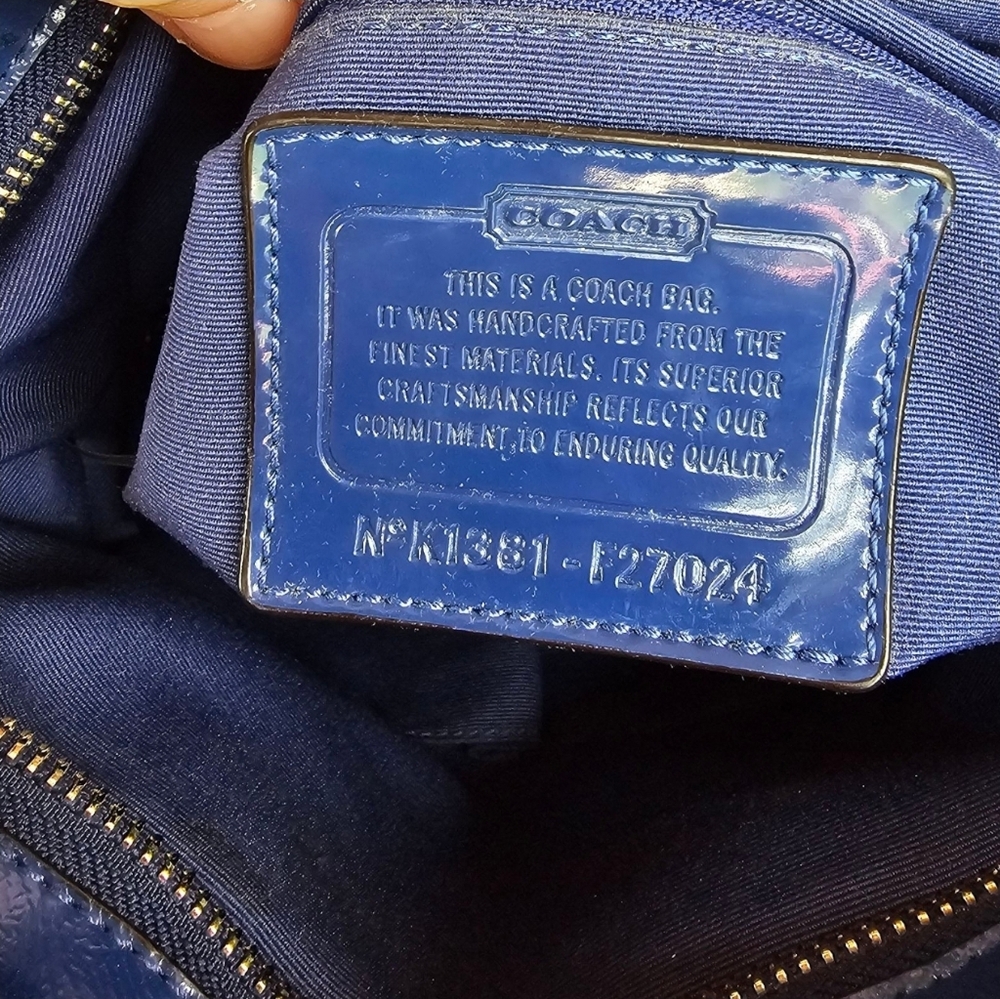Coach Signature Stripe Foldover Crossbody F27024 - Picture 9 of 9
